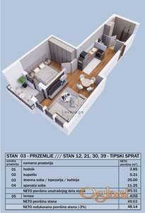 Mladenovac, novogradnja, Tozino Voće, 48 m2