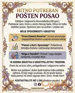 Trenutno sam nezaposlena, Novi Sad grad