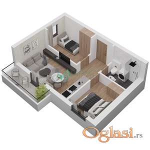 Novi Sad, Sajlovo - Odličan, dvoiposoban stan na mirnoj lokaciji 