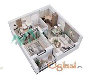 1004810 VRDNIK – STAN 37 m², SMART HOME SISTEM, NOVI STANDARD STANOVANJA 