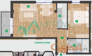 Telep, 45m2. Dvosoban stan. Povrat PDV-a. 