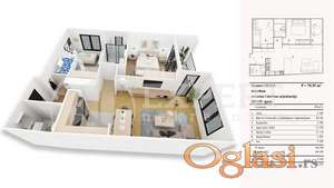 Novogradnja u blizini Doma zdravlja 2.5, 70.55 m2