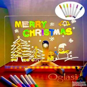 NAJVECA LED tabla za crtanje 40x30 u 7 boja