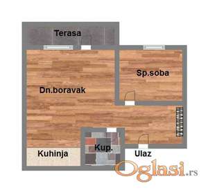 TOP LOKACIJA - Dvosoban stan u izgradnji - PDV
