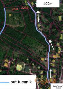 Plac 2150m2 (400m od banje "Termal")