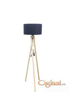 Podna lampa crna/drvo 101