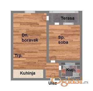 Jednoiposoban stan, 39m2, Podbara