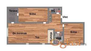 Trosoban - Adice - 57m2 - pdv