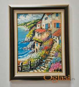 Ulje na lesonitu - Raj na moru, prelepa slika!