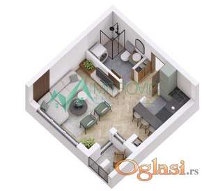 Petrovaradin, Garsonjera 29m2 u izgradnji sa povratom PDV 
