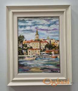 Ulje na platnu - Pogled na Beograd, prelepo!