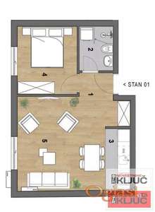 SOMBORSKI BULEVAR, 40m2, Dvosoban sa pdv