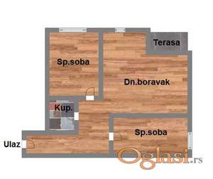 DVOIPOSOBAN Telep 59m2 izgradnja