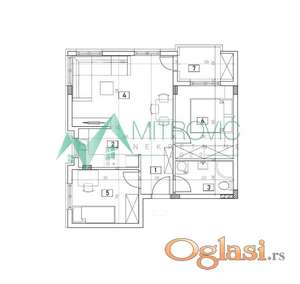 Na prodaju dvosoban stan u Adicama, površine 40m² 