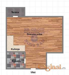 Garsonjera,26m2,Bulevar patrijarha Pavla