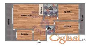 Četvorosoban 91m2 Bulevar