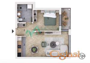 Urbana vila, odlična lokacija, 45m2, obezbeđen parking 