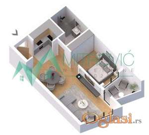 Petrovaradin, Novi Majur - Jednoiposoban stan 45 m2 