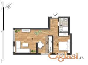 Odličan dvosoban stan od 44m2, uskoro useljiv! 