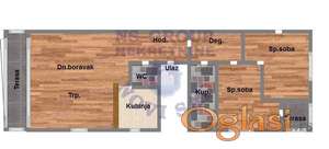 Trosoban stan na Miseluku,78m2