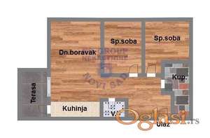Trosoban, 61m2 Telep