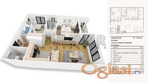 Novogradnja u blizini Doma zdravlja 2.5, 72.41 m2