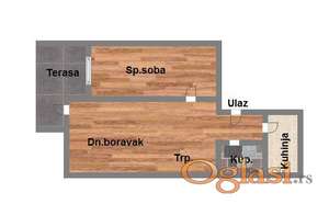 Komforan dvosoban stan u izgradnji na Telepu, 55m2