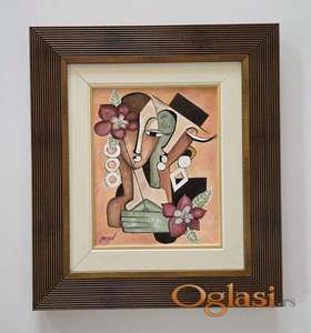 Ulje na platnu - Dama i dzentlmen, prelepo!