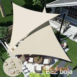 IBIZA Tende za dvorišta i terase, 5 x 5 x 5m u bež boji