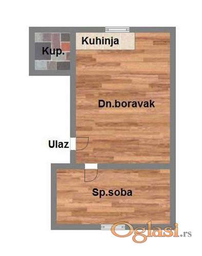 Nov jednoiposoban stan, 32m2