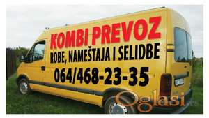 KOMBI PREVOZ RAZNE ROBE I SELIDBE TEMERIN NOVI SAD SRBIJA
