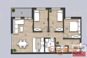 SOMBORSKI BULEVAR, 77m2, Četvorosoban sa pdv, Nov useljiv sa PDV