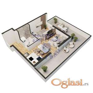 Jednoiposoban stan 33m2 - Adice!