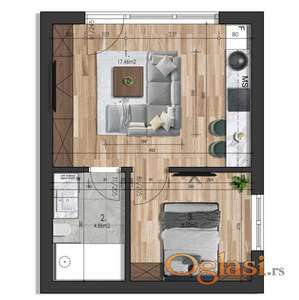 Stan NOVI SAD,TELEP,kv: 30, € 65000, ID: 1019175