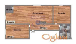 Trosoban stan na Telepu,49m2