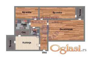 Trosoban stan, 71m2,Podbara