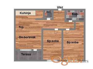 Tip Top - 57m2- Trosoban - B. P. Pavla 2250e/m2 - cena sa PDV-om