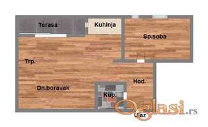 Dvosoban stan u izgradnji, 49m2