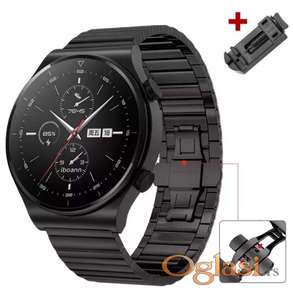 Crna metalna narukvica 22mm sirine Samsung,Huawei,Amazfit watch