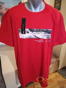 Nova muska majica Highlander u velikom broju 5XL Crvena Novo