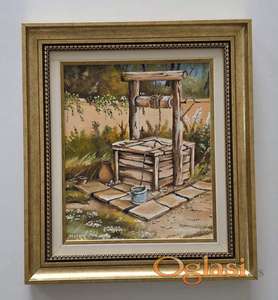 Ulje na platnu - Stari bunar, prelepa slika!