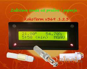Termostat Vlagomer Tajmer Alarm za inkubator v369 uk1