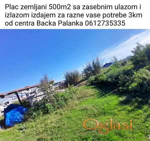 Plac izdajem u Backoj Palanci