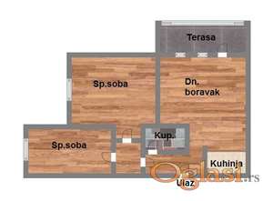 Dvoiposoban, izgradnja, PDV, Telep! 61m2