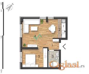 Odličan jednoiposoban stan od 41m2, uskoro useljiv! 