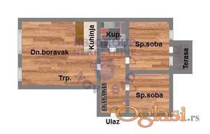Prostran trosoban stan 70m2