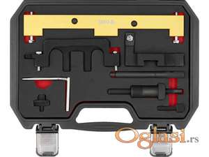 Alat za zupcenje BMW N42 N46 N46T  Komplet alata za zupčanje za benzinske motore N42, N46 i N46T u BMW automobilima. Modeli automobila BMW:  Serija 1: 118i, 120i (E81 / E82 / E87 / E88) (2004-2014)  Serija 3: 316i/316ti Compact, 318i/318ti Compact (E46; 2001-2007), 318i, 320i (E90, E91, E92, E93; 2005-2012)  Serija X1: sDrive18i, xDrive18i (E84; 2010-2012)  Serija X3: 2.0 (E83; 2005-2010)  Serija Z4: 2.0 (E85; 2005-2008)  Kodovi motora: N42: B18A, B20A; N46: B18, B20, B20B; N46T: B20, B20B, B20BD, B20BZ, B20O2  Novo i ne korišćeno    Ukoliko zelite da porucite 1. Ime i prezime 2. Ulica i broj 3. Postanski broj mesto 4. Kontakt telefon