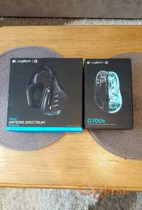 Bežične Logitech Gejmerske Slušalice + Bežični Miš