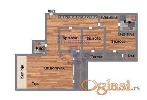 Četvorosoban stan u izgradnji na Podbari