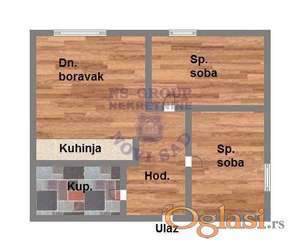 Dvoiposoban - 50m2 - Odličan raspored